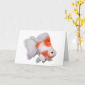 Ryukin Goldfisch-Gruß-Karte Karte (Gelbe Blume)