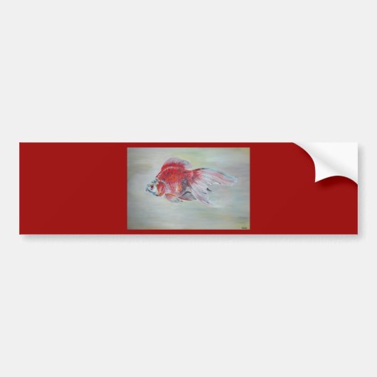 Ryukin Goldfish Acrylmalerei Autoaufkleber (Vorne)