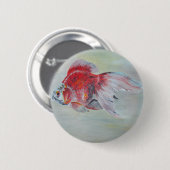 Ryukin Goldfish Acrylmalerei Button (Vorne & Hinten)