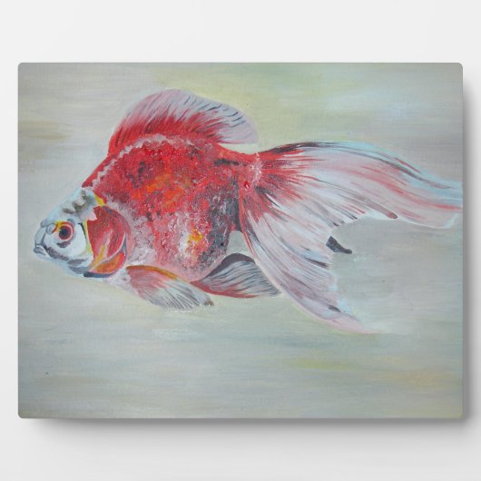 Ryukin Goldfish Acrylmalerei Fotoplatte (Vorderseite)