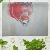 Ryukin Goldfish Acrylmalerei Geschirrtuch (Gefaltet)