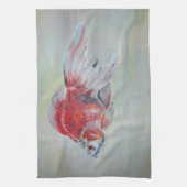 Ryukin Goldfish Acrylmalerei Geschirrtuch (Vertikal)