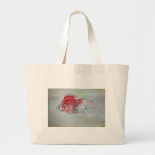 Ryukin Goldfish Acrylmalerei Jumbo Stoffbeutel