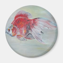 Ryukin Goldfish Acrylmalerei Magnet