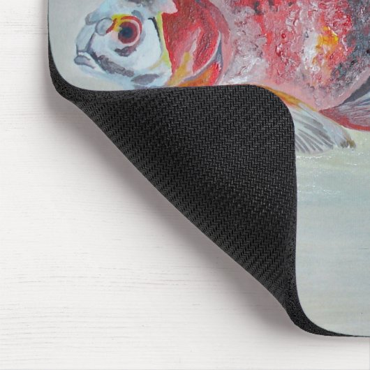 Ryukin Goldfish Acrylmalerei Mousepad (Ecke)