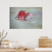 Ryukin Goldfish Acrylmalerei Poster (Küche)