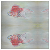 Ryukin Goldfish Acrylmalerei Stoff (Nahaufnahme)