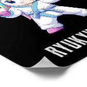 Ryukyu Karate Unicorn - Karateka Japan Poster (Ecke)