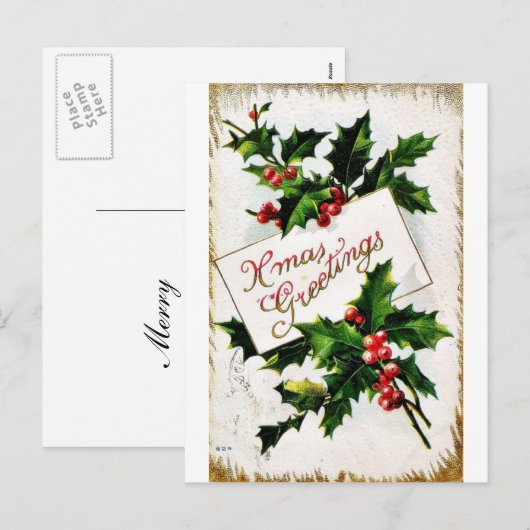 rz feiertagspostkarte (Vorne/Hinten)