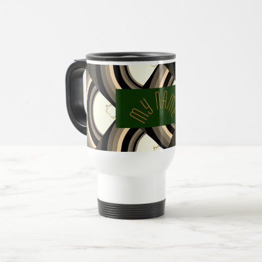 RZ-Glück mit Ihren Lieben, Schwarz, Braun, Reisebecher (Vorderseite Links)