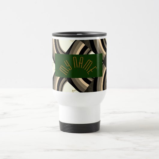 RZ-Glück mit Ihren Lieben, Schwarz, Braun, Reisebecher (Mittel)