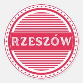 Rzeszow City Pride Emblem – Polish Identity Runder Aufkleber