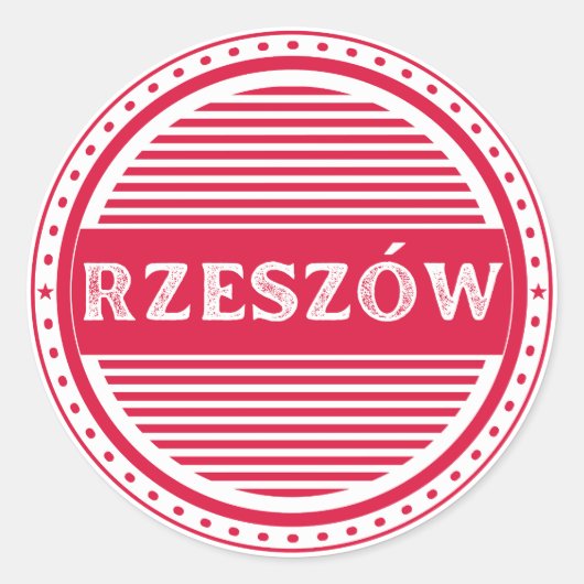 Rzeszow City Pride Emblem – Polish Identity Runder Aufkleber (Vorderseite)