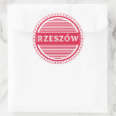 Rzeszow City Pride Emblem – Polish Identity Runder Aufkleber (Tasche)