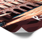 Rzeszow Polen Vintage-Reise-Ort Abbildung Poster (Ecke)