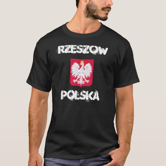 Rzeszów, Polska, Rzeszow, Polen mit Wappen T-Shirt (Vorderseite)