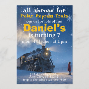 Sанта Zug Polar Express Einladung