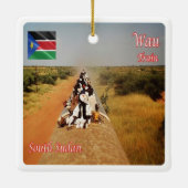 S006 WAU, Südsudan, Afrika, Keramikornament (Rückseite)