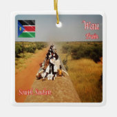 S006 WAU, Südsudan, Afrika, Keramikornament (Vorderseite)