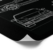 s15 spec oder aero line art blue print zeichn the3 poster (Ecke)