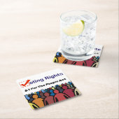 S1-Volksgesetz Rechteckiger Pappuntersetzer (Vor Ort)