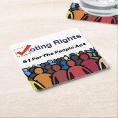 S1-Volksgesetz Rechteckiger Pappuntersetzer (angewinkelt)