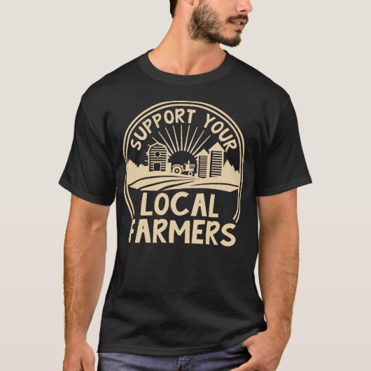 S2-Farm an den Tisch ernähren sich von lokalem lan T-Shirt (Vorderseite)