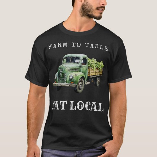 S2-Farm an den Tisch ernähren sich von lokalem lan T-Shirt (Vorderseite)