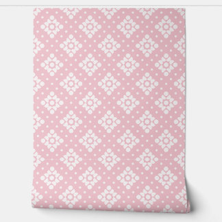 (S) 2502222A Retro Dotty Diamond Pink Background Tapete