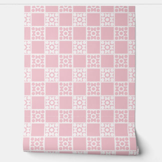 (S) 2502223A Retro Geometric Tiles Pink Tapete