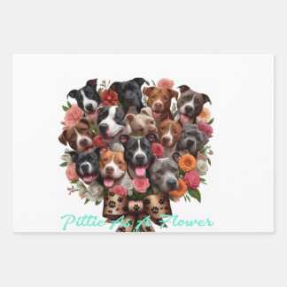 S/3 Pit Bull Geschenkblätter Geschenkpapier Set