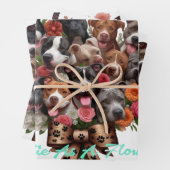 S/3 Pit Bull Geschenkblätter Geschenkpapier Set (Beispiel)