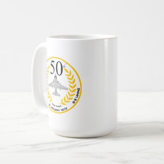 S-3-VIKING ERSTER FLUG 50. KAFFEETASSE (Vorderseite Links)