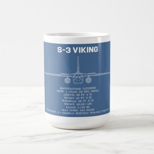 S-3-VIKING STATTS BLUEPRINT-TASSE KAFFEETASSE (Mittel)