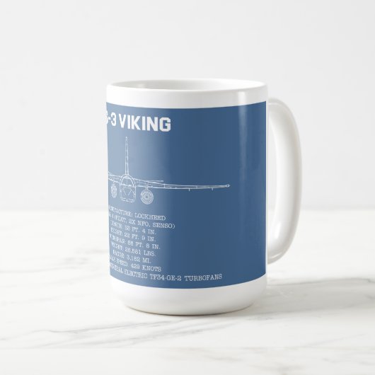 S-3-VIKING STATTS BLUEPRINT-TASSE KAFFEETASSE (VorderseiteRechts)