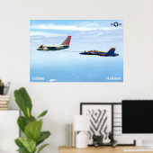S-3B-FLÜCHTLINGSFLÜCHTUNG F/A-18D-HORNET POSTER (Heimbüro)