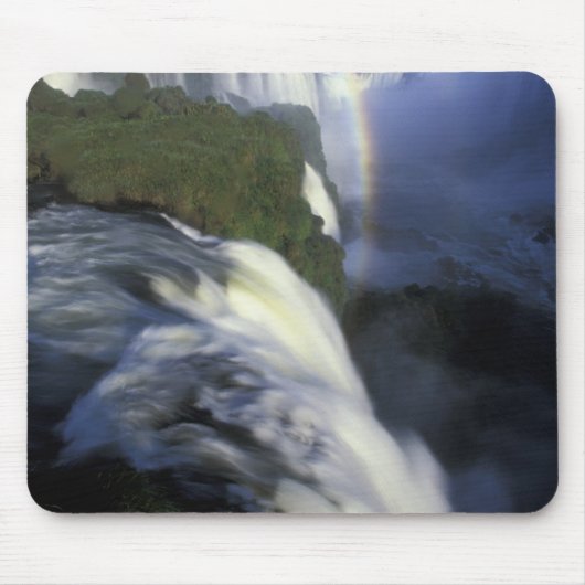 S.A., Brasilien, Iguassu Falls mit Regenbogen Mousepad (Vorne)