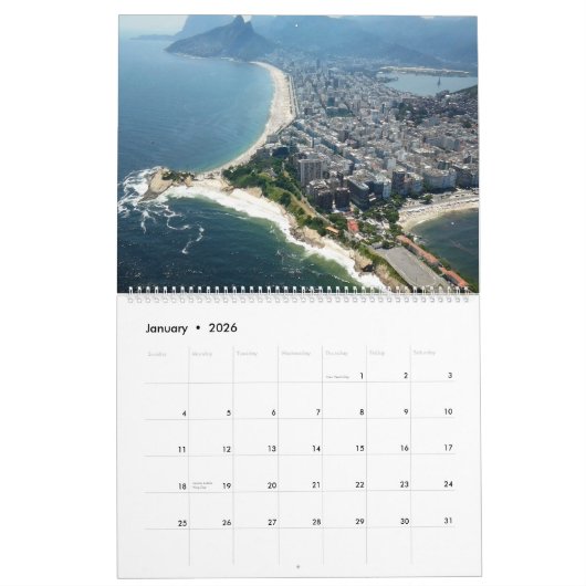 S.A. Foto Kalender Brasilien Farbe Argentinien (Jan 2026)
