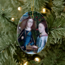 S. Agatha und Christina (Detail; M 070) Keramik Ornament