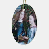S. Agatha und Christina (Detail; M 070) Keramik Ornament (Links)