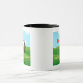 S. Andrew & Jude mit 2 männlichen Golfern Tasse (Zentrum)