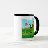 S. Andrew & Jude mit 2 männlichen Golfern Tasse (VorderseiteRechts)