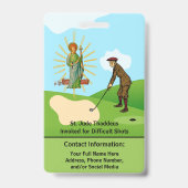 S. Andrew & Jude mit 2 männlichen Golfers Abzeiche Ausweis (Rückseite)