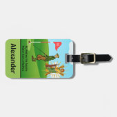 S. Andrew & Jude mit 2 männlichen Golfers Abzeiche Gepäckanhänger (Vorderseite horizontal)