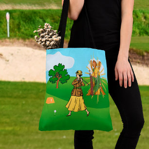 S. Andrew & Jude mit 2 weiblichen Golfern Tasche