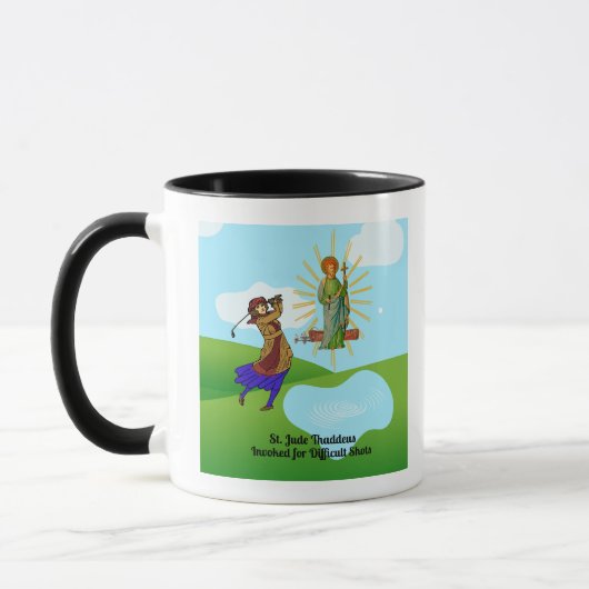 S. Andrew & Jude mit 2 weiblichen Golfern Tasse (Links)