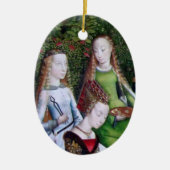 S. Apollonia und Lucy (mit St. Ursula) Keramik Ornament (Vorne)
