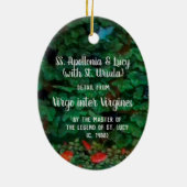 S. Apollonia und Lucy (mit St. Ursula) Keramik Ornament (Hinten)