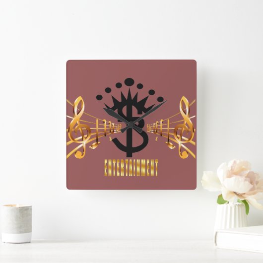 S.B. HNO.   Quadratische Wanduhr (Zuhause)