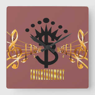 S.B. HNO.   Quadratische Wanduhr